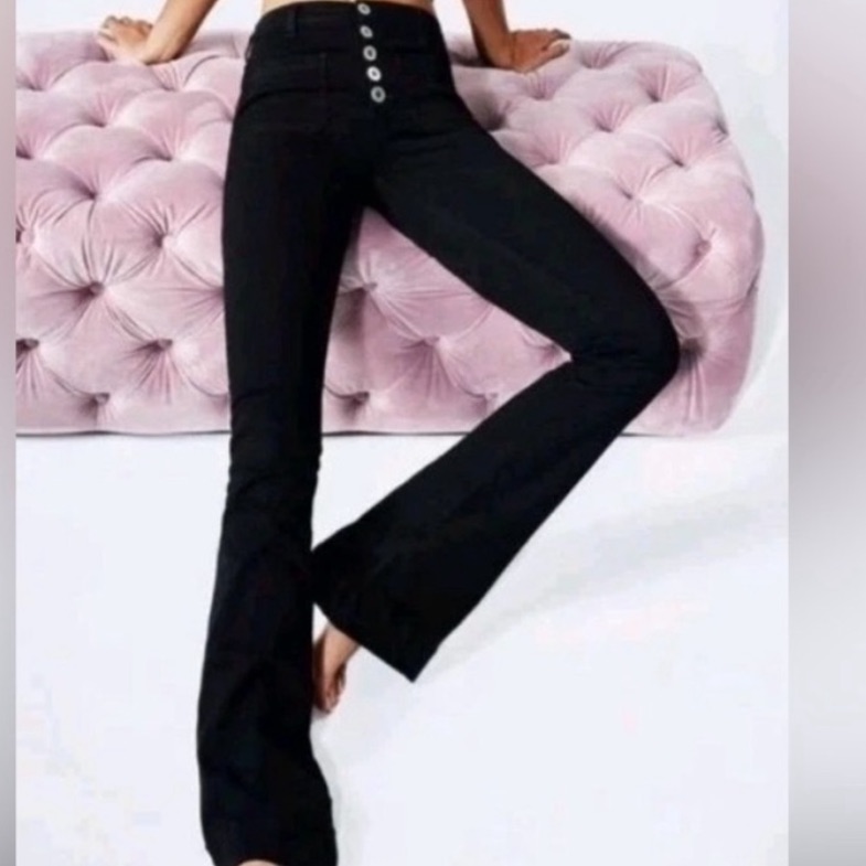 Nwt Ramy Brook Black High-Rise Flare Jeans